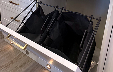 Tilt-Out laundry baskets.