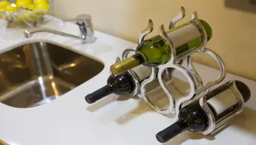 Countertop wine storage.