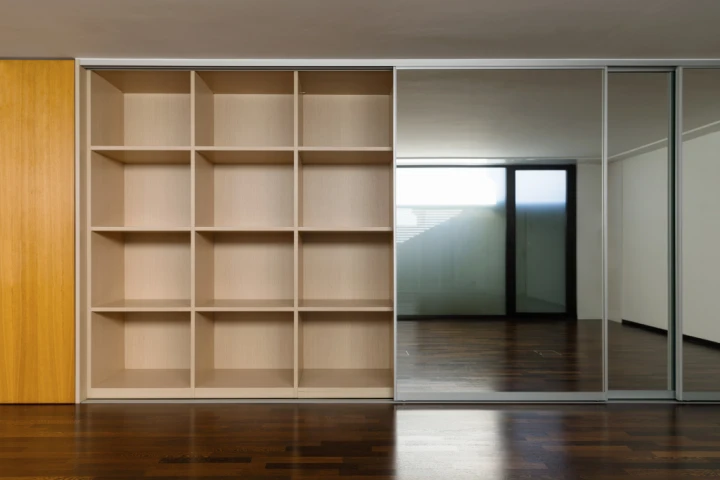 mirror sliding door for built-in closet ideas.